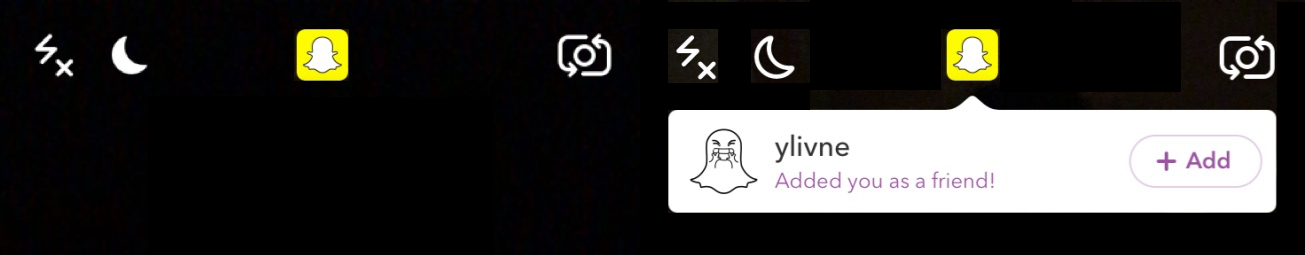 Snapchat new friend UI